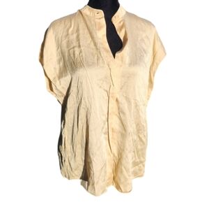 Vince 100% Silk Blouse — Ivory Cream • XS • Luxe Work / Weekend Top
